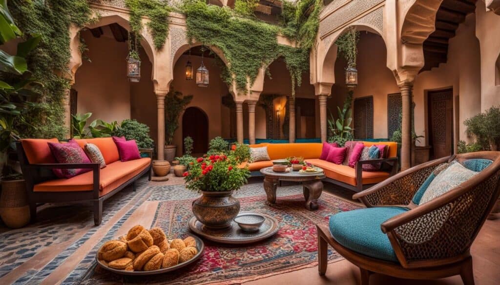 Expérience d'hébergement marocain intime dans un riad traditionnel