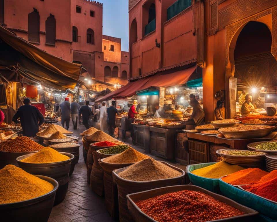 Comida callejera de Marrakech