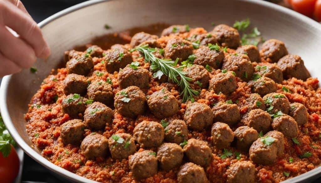 Moroccan Kefta Preparation